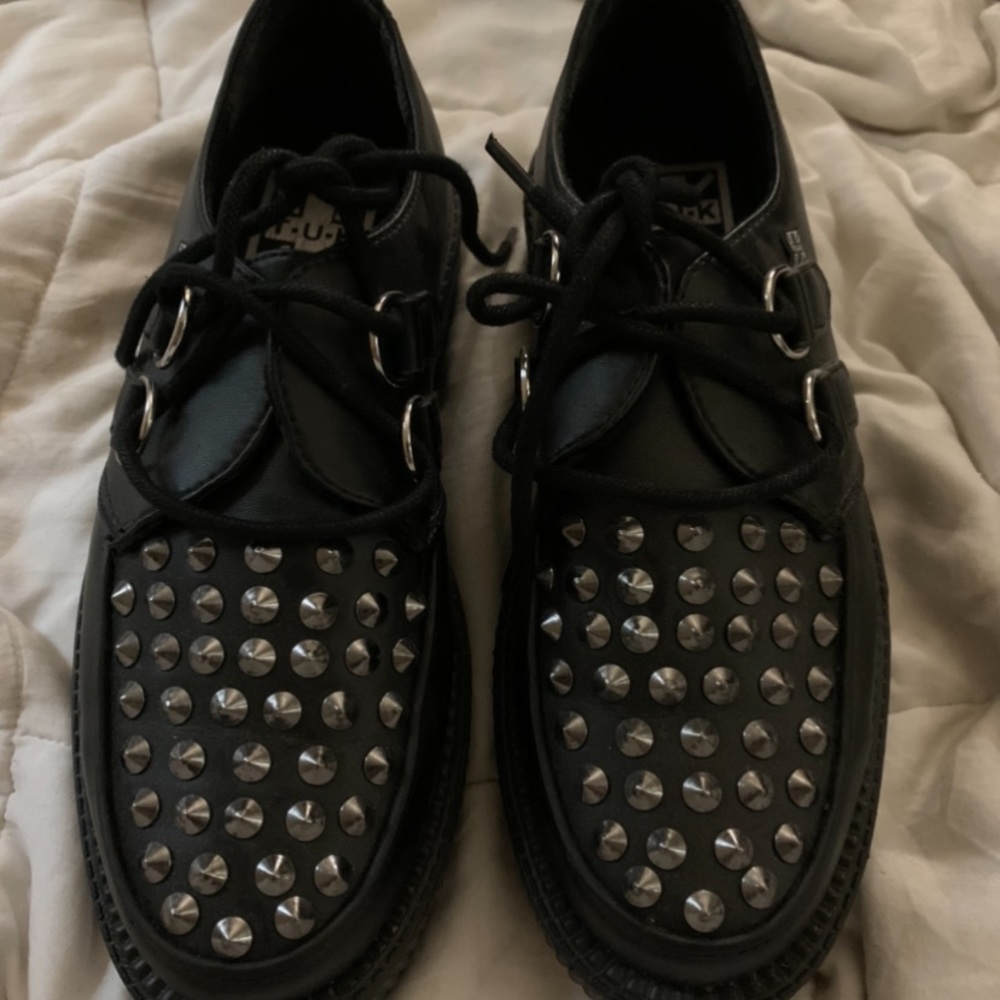 T.U.K platform studded creepers